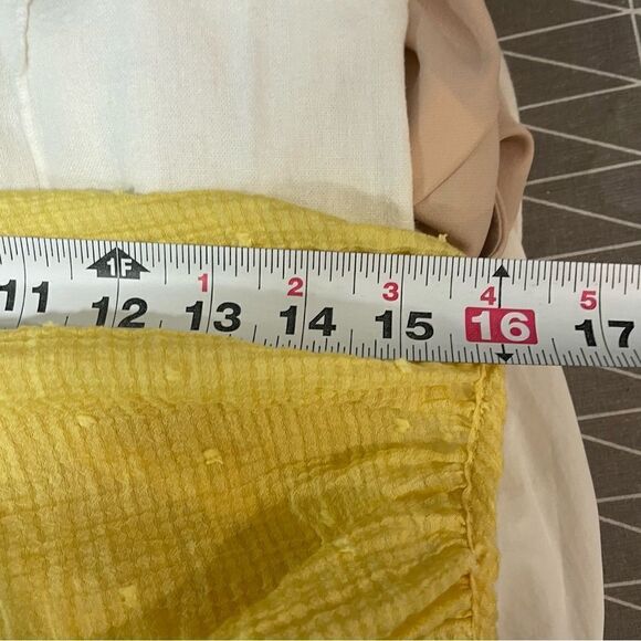 ZARA Yellow Polka Dot Relaxed Fit Summer Top S/M - Picture 8 of 12